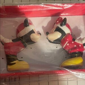 Disney Red and White Salt and Pepper Shakers